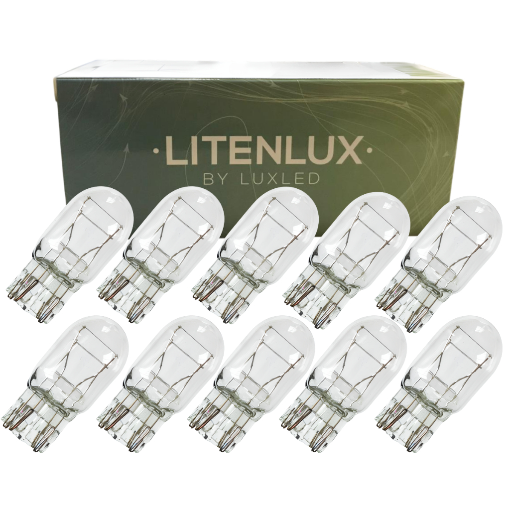 10 Lâmpadas Pingão T20 12v 21/5w 7443 21w 2 Polos Inmetro W21/5W Halogena Automotiva