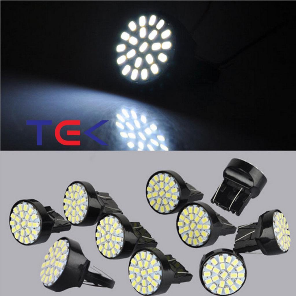 Kit 2 e 10 Lâmpada Automotivo Pingo T20 22leds Luz Branco Frio 12v