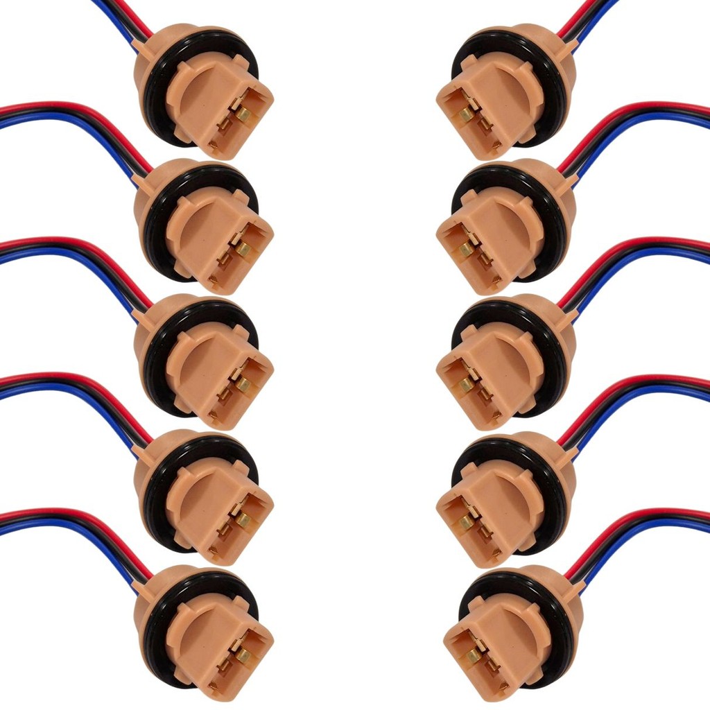 KIT 10 SOQUETE T20 T25 2 POLO 7443 3157 PARA LAMPADAS AUTOMOTIVAS 12V/24V