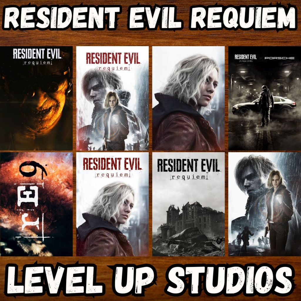 Resident Evil Requiem - Placas Quadros Decorativos Posters - Survival Horror Terror Zumbis Game