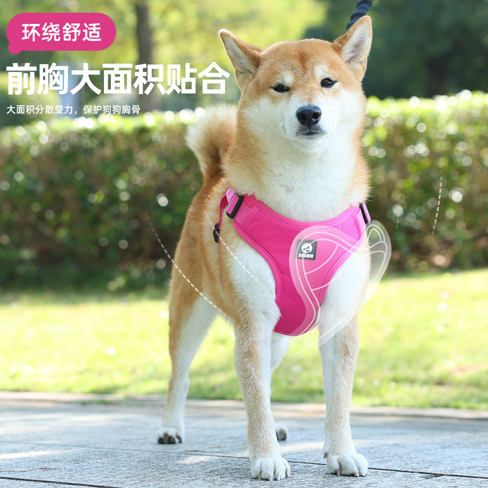 Trela do cão colete estilo Pet cinta peito Shiba Inu Corgi borda pastor médio grande cão ao ar livre leve trela de camin