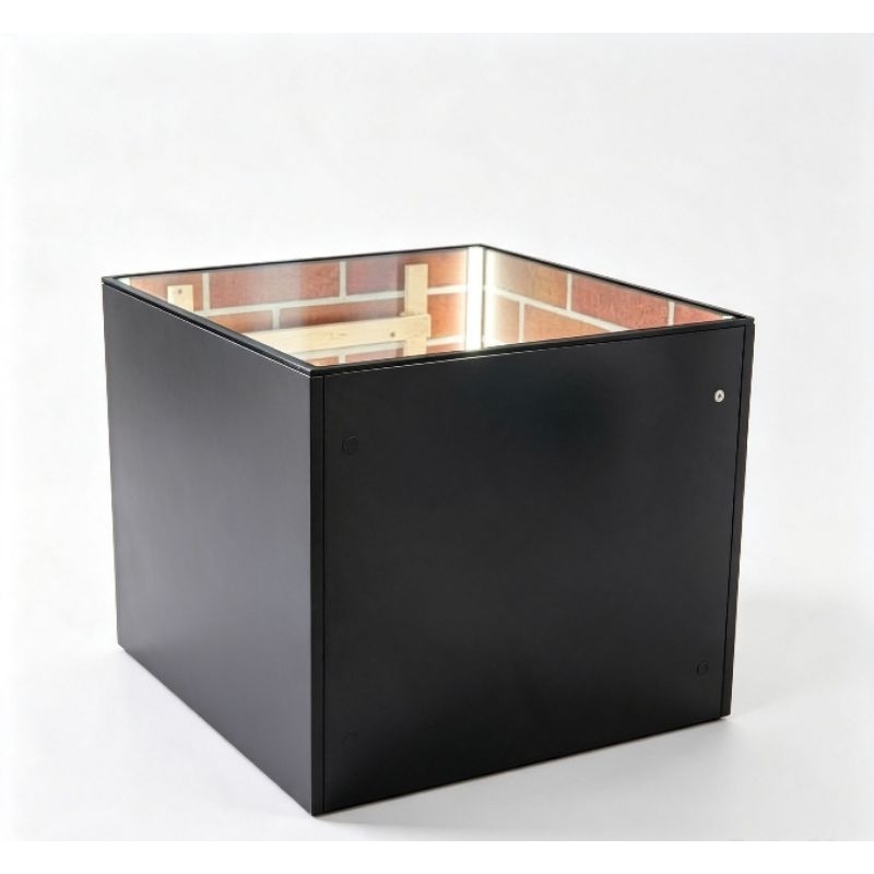 Mesa fundo infinito ilusão ótica, feita em madeira MDF, formato 30x30 cm. Destaque único para sua decoração,
