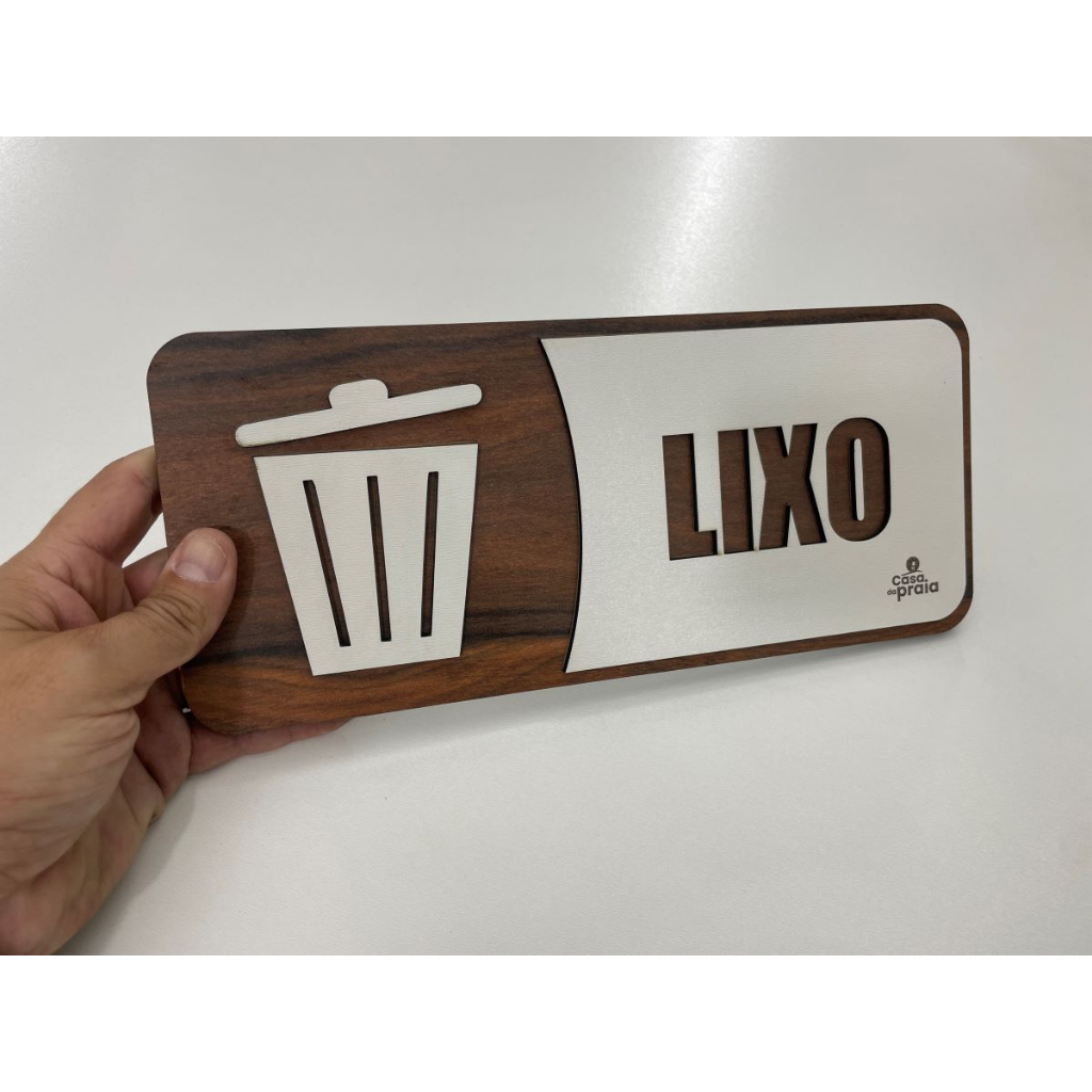 LIXO Placa De Decoração Feita em Madeira Moderna em MDF