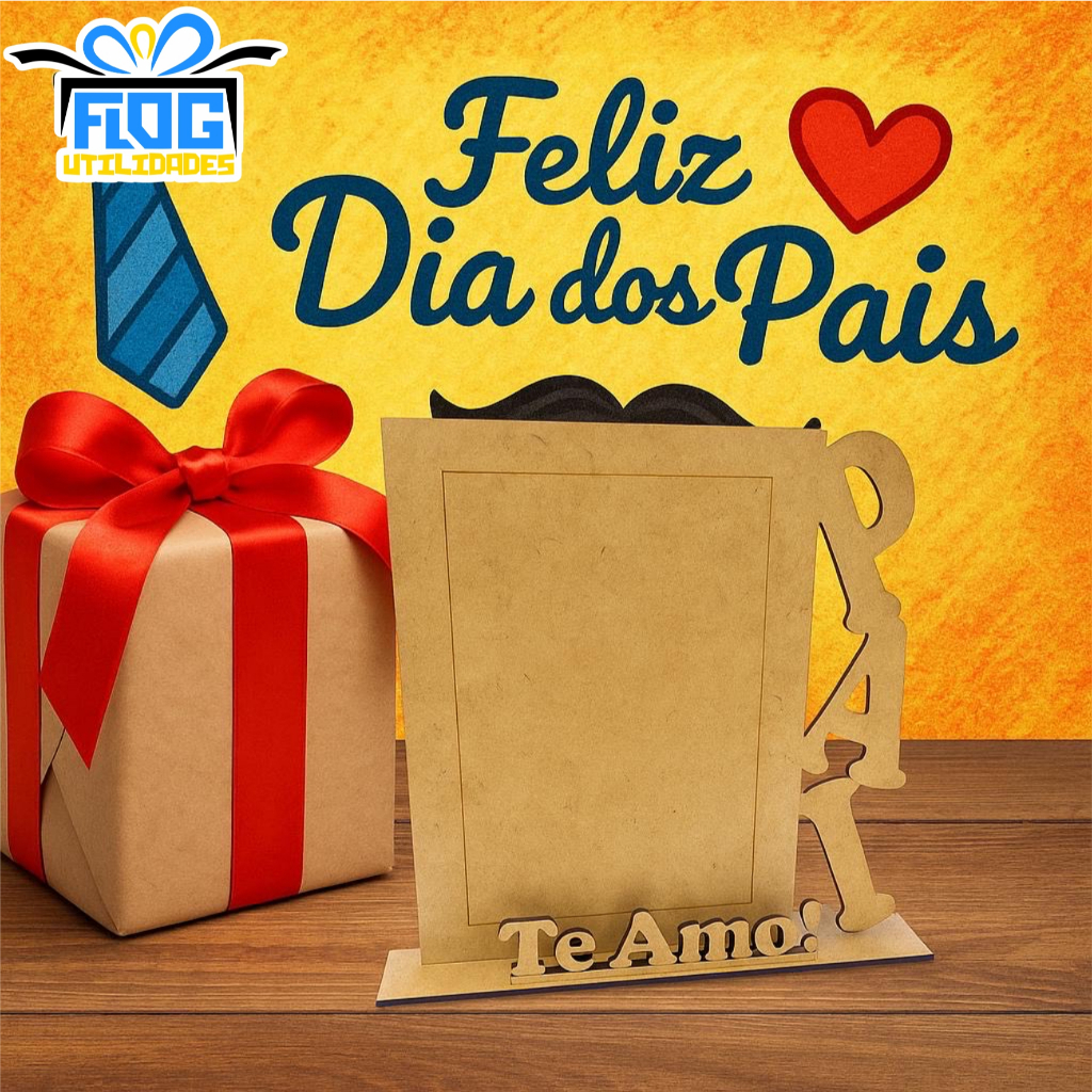 Imperdível! Lembrancinhas Porta Retrato Pai Te Amo! MDF Dia dos Pais - Decorativo / Decoração -  Novidade Quente!