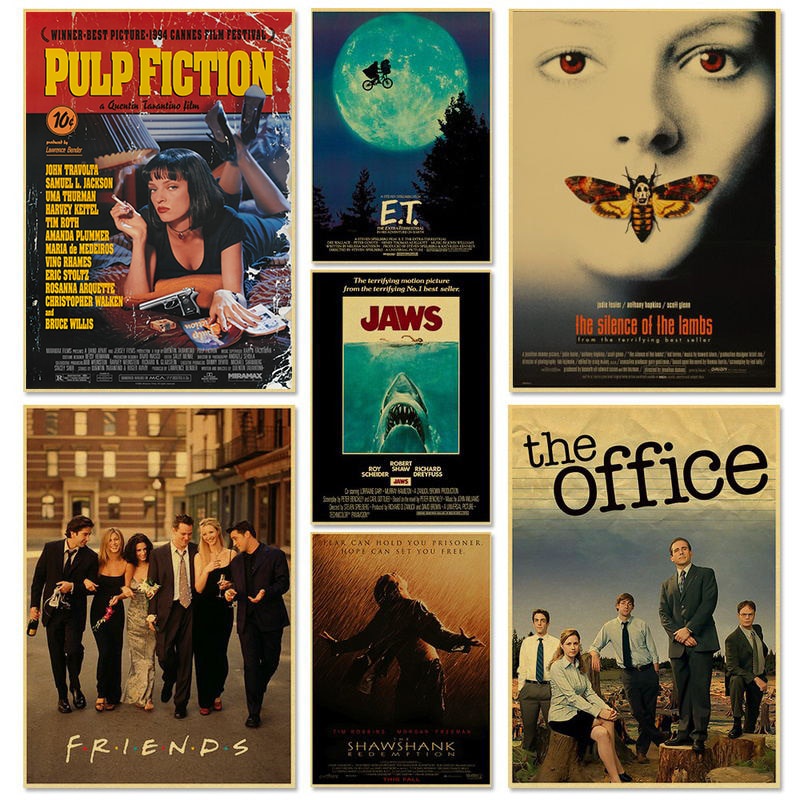 Pintura Em Tela Clássica Quente Pôsteres De Filmes Ficção The Office Friends TV Retro Home Wall Decor Quadros De Arte