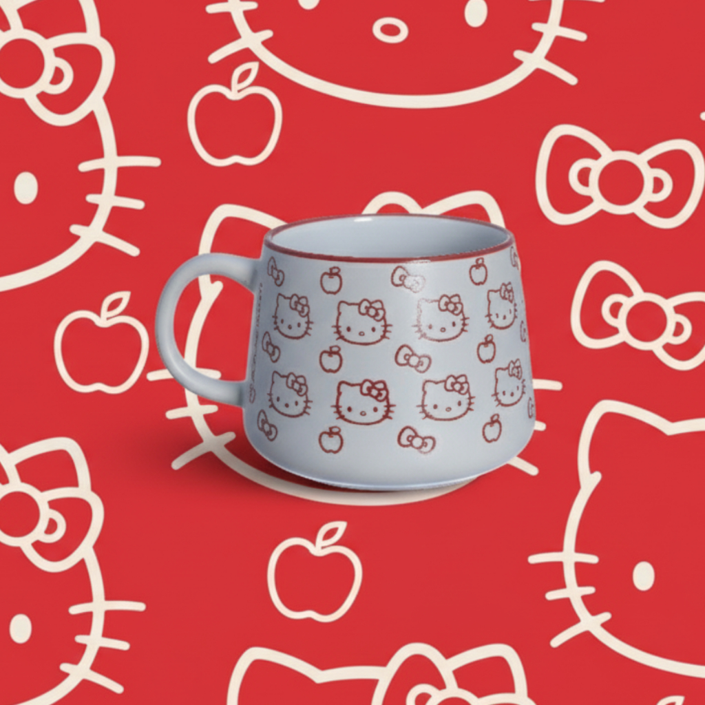 Caneca Estilo Moma Cerâmica 500ml Hello Kitty Oficial Sanrio Presente Geek Licenciada