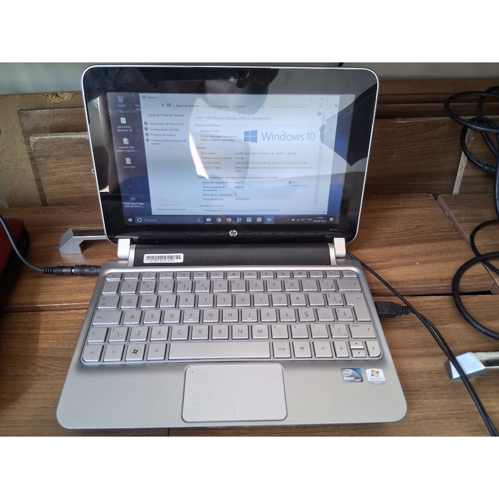 Notebook Mini Hp Ssd 240gb Kbt201303 Pronta Entrega! (usado, funcionando, teclado com defeito)