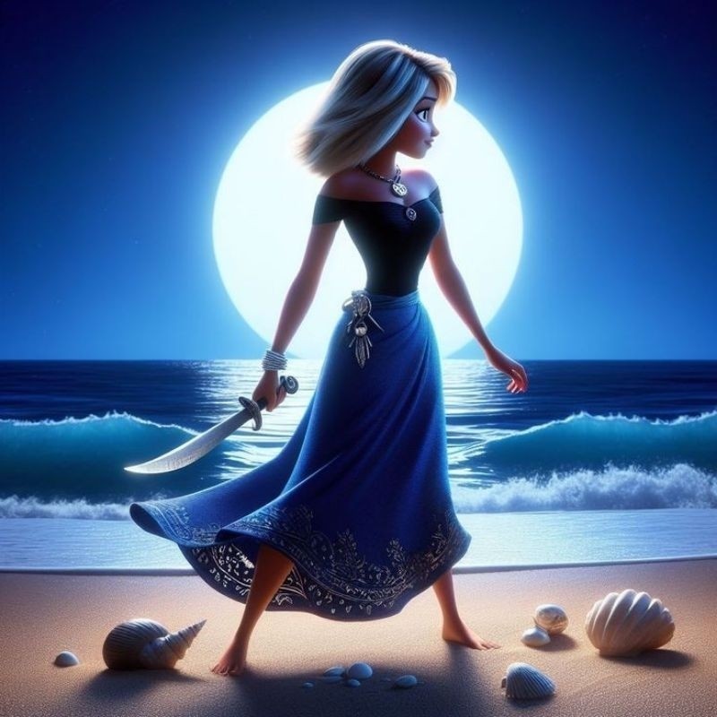 Quadro Decorativo Pombagira Menina da Praia sob luz do luar Pomba gira,pombogira, Entidade Umbanda e Candomblé Pomba gir