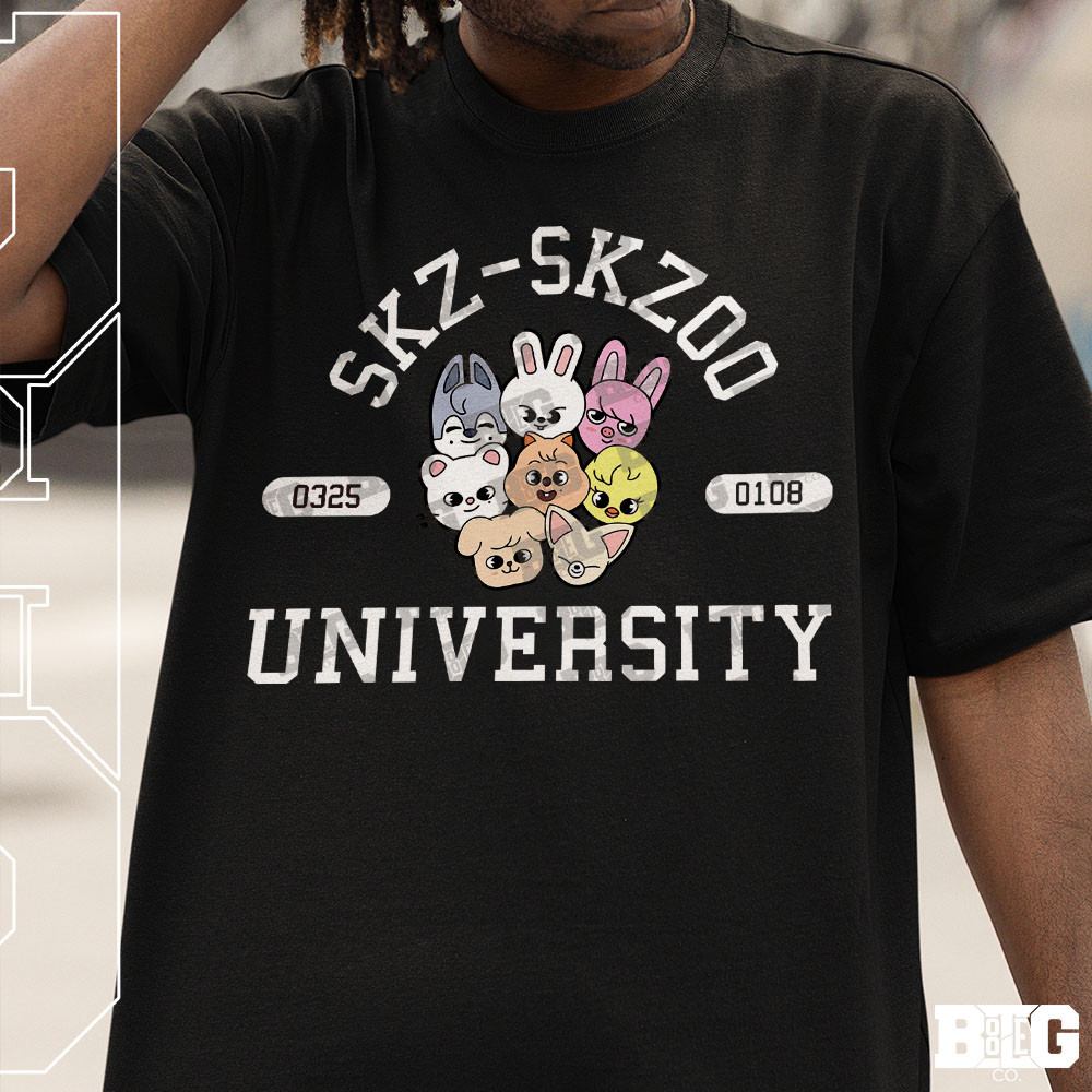 Camiseta Algodão Camisa Stray Kids Skz Skzoo University Kpop Musica Coreia