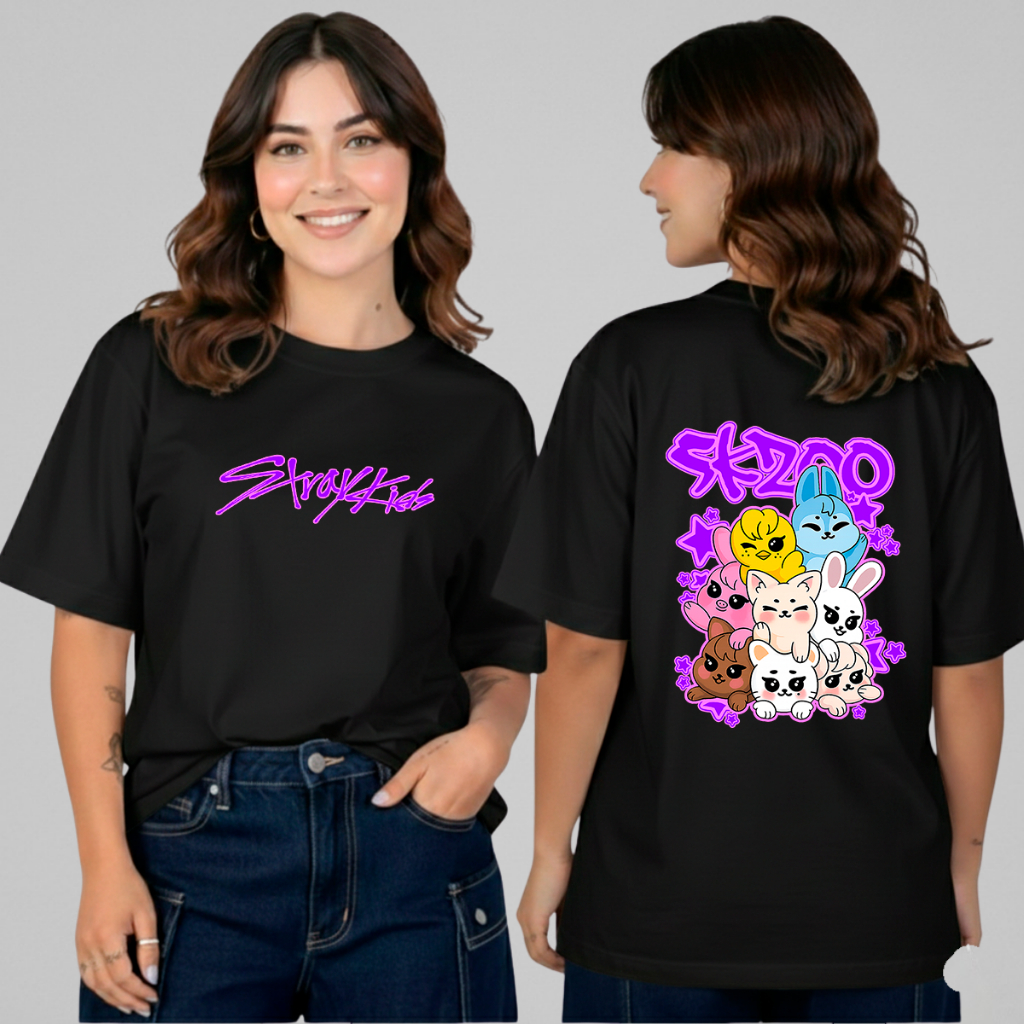 Camiseta over Skzoo Kpop Stray Kids SKZ roli