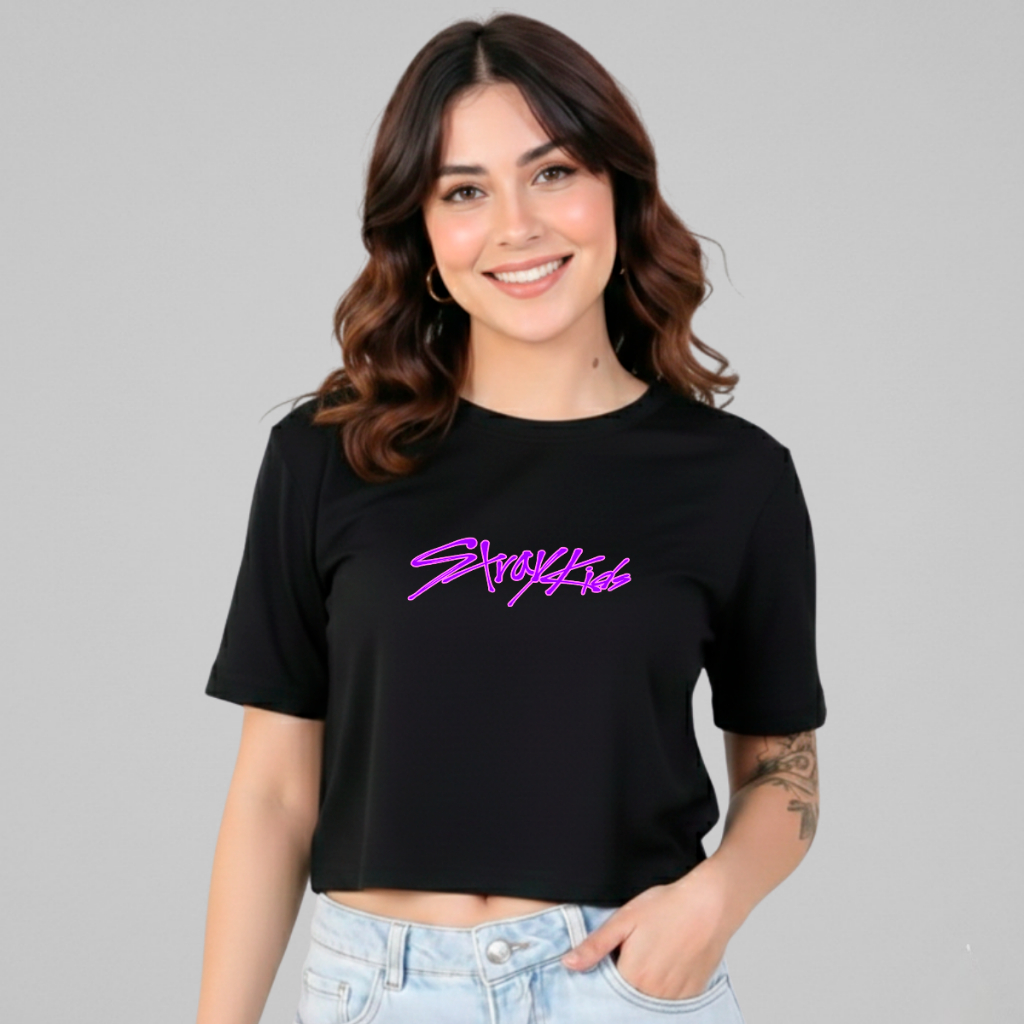 Camiseta cropped Skzoo Kpop Stray Kids SKZ roli