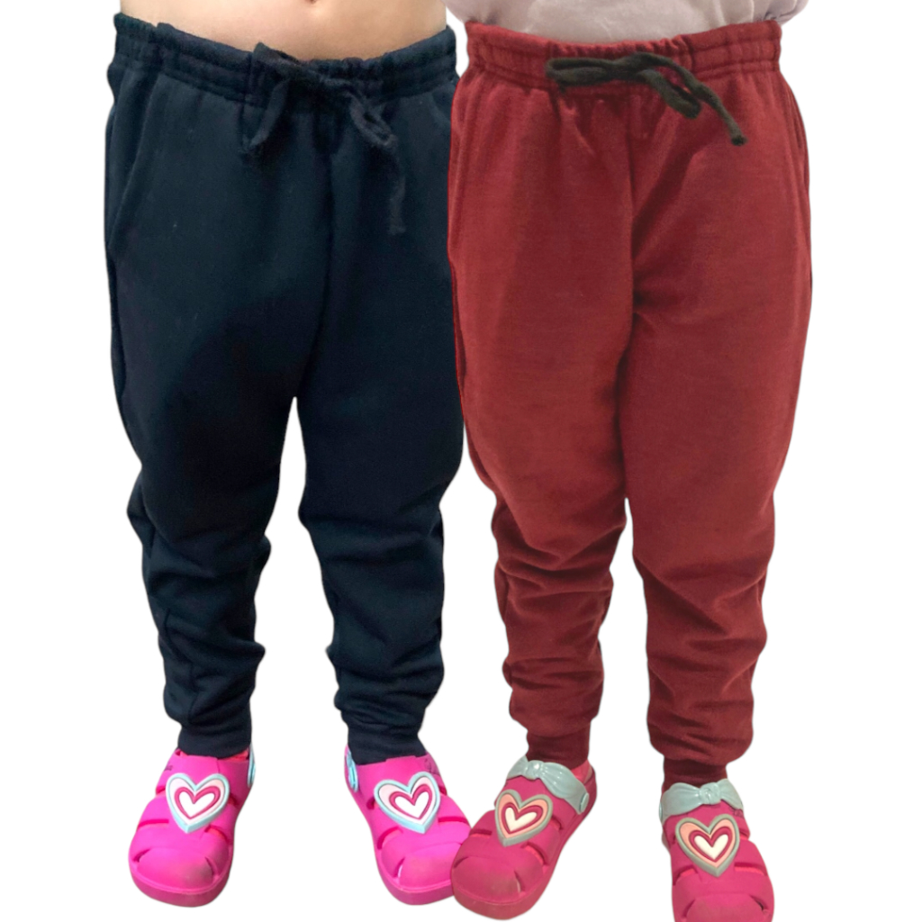 kit 2 Calça de Moletom Infantil Juvenil Peluciada Unissex para Menino e Menina  Masculina e Feminina