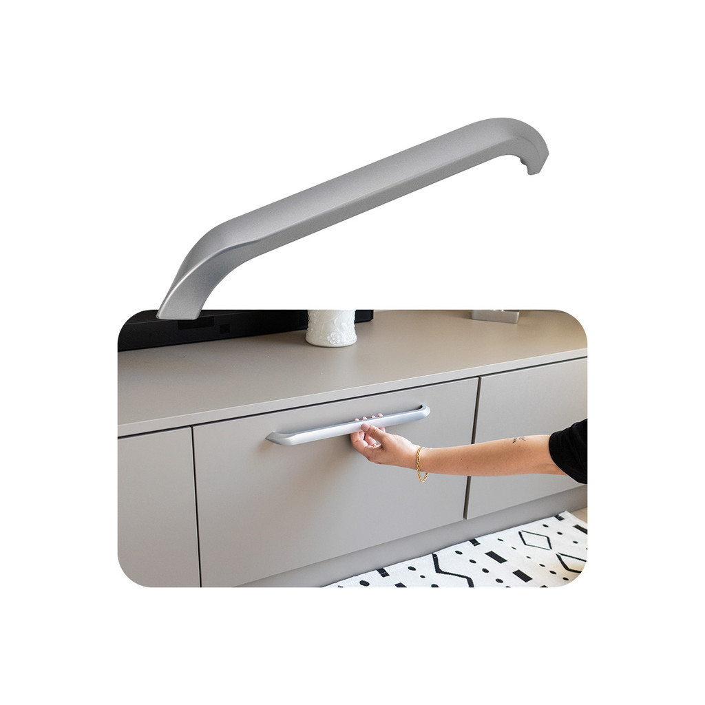 Puxador Para Móveis 19,2cm Gavetas Armários Cozinha Quarto Cromado Fosco