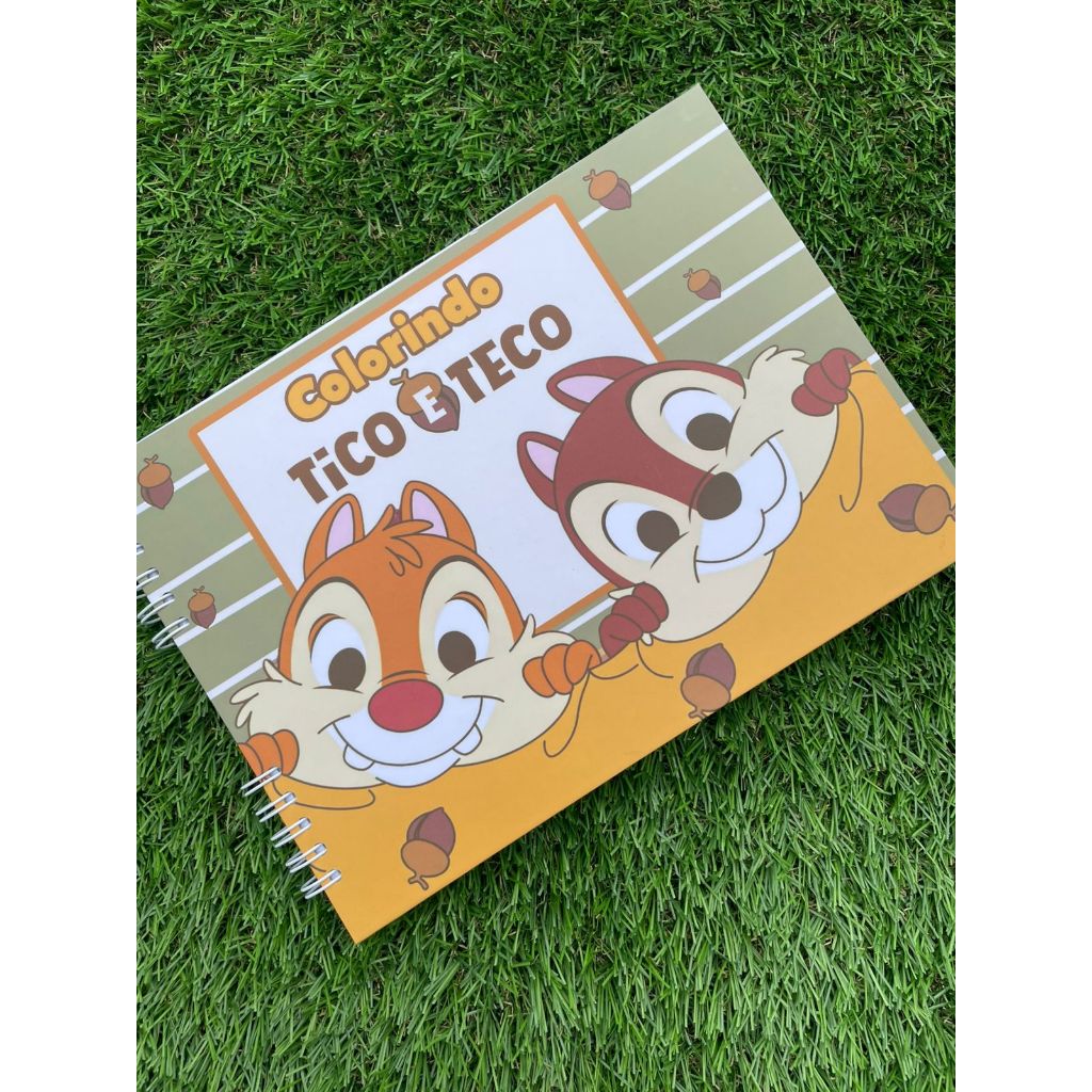 Livro De Colorir Tico e Teco 50 Folhas Capa Dura