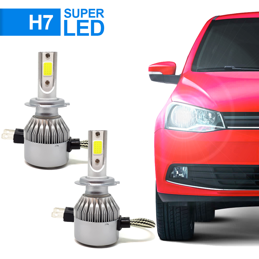 Par Lâmpadas H7 Farol Baixo Zafira 2007 2008 2009 2010 2011 Super Led C6 6000k Branco Frio Efeito Xenon