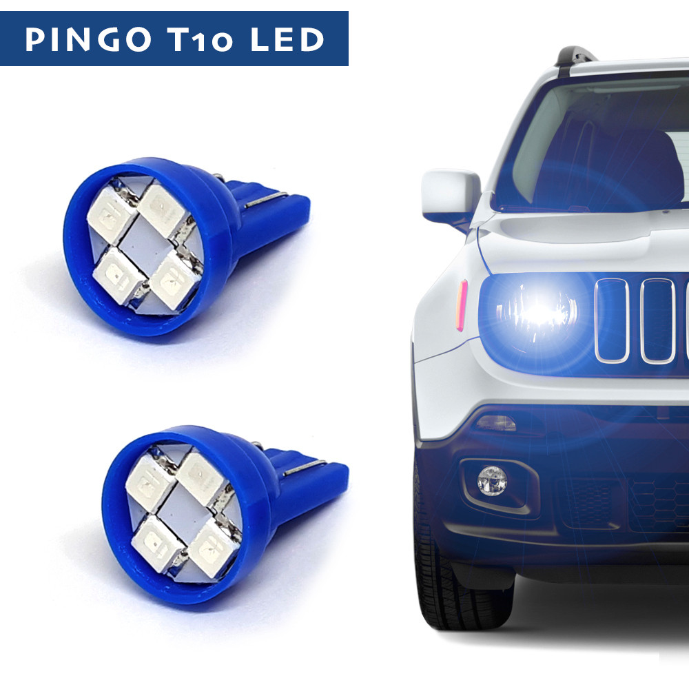 Par Lâmpadas T10 Pingo Led Azul Lanterna Meia Luz Zafira 2001 2002 2003 2004 2005 2006