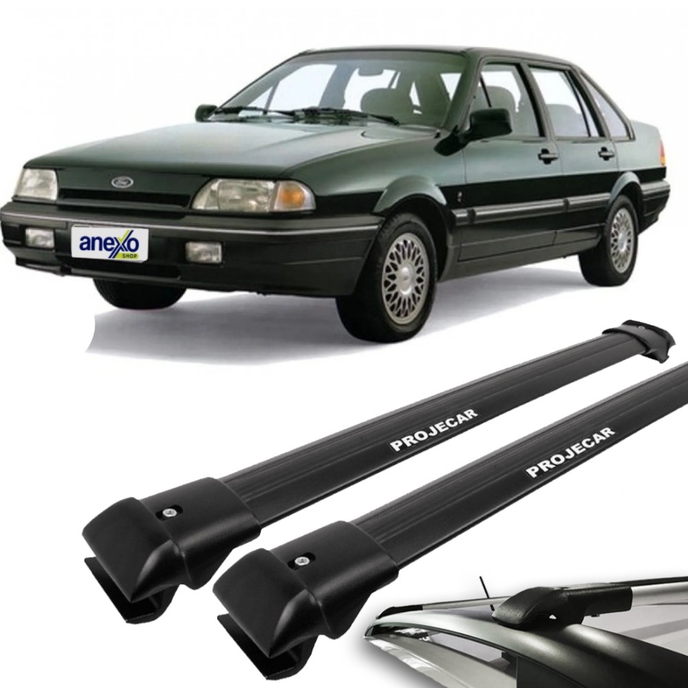 Rack de Teto Versailles 1991 a 1996 Projecar TS-2005 Travessa Longarina Slim Preta Par