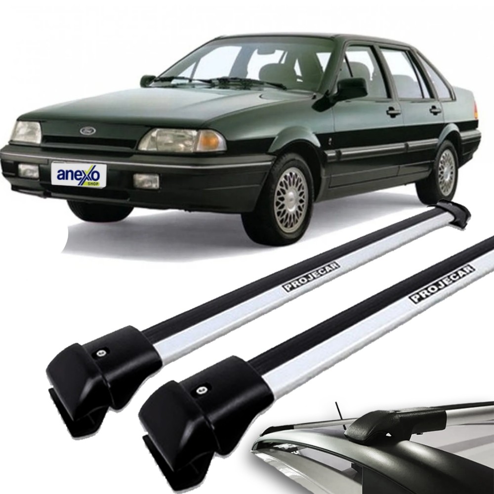 Rack de Teto Versailles 1991 a 1996 Projecar TS-2006 Travessa Longarina Slim Prata Par