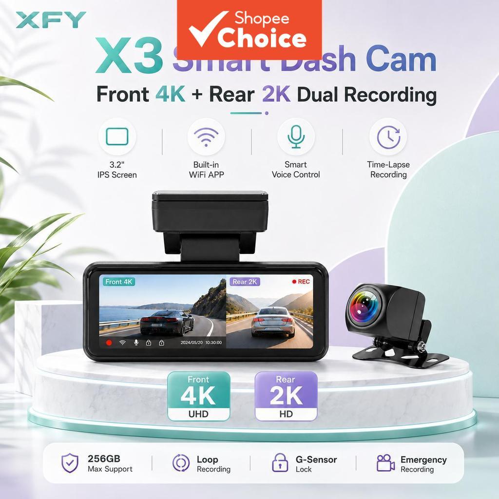 Xfy X3 4k Dash Cam 3.2 