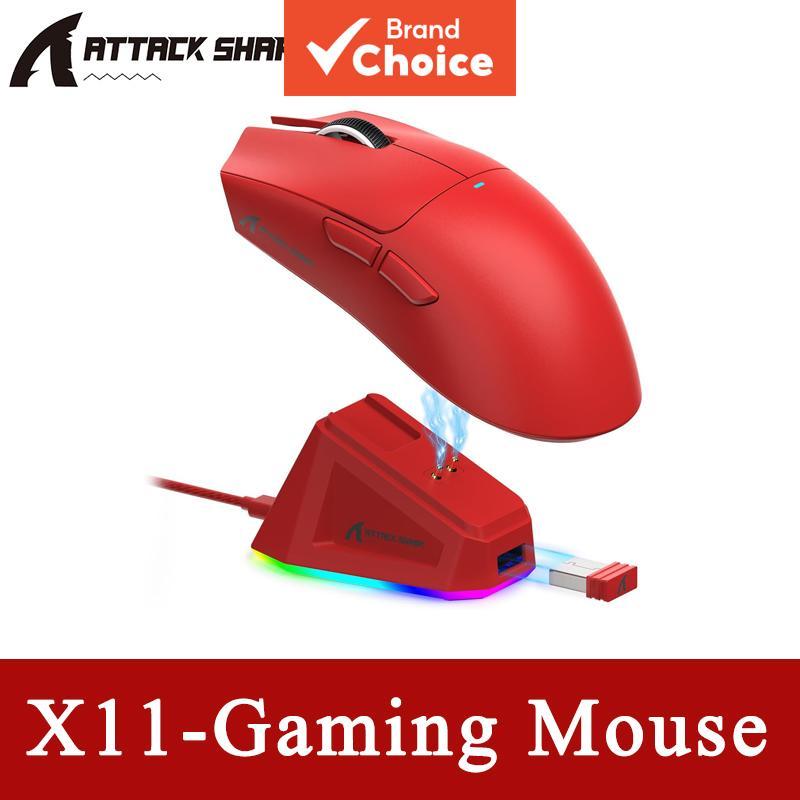 Mouse Gamer Sem Fio Shark X11 Ultra-Leve, Conexão Tripla, Presente para Amantes de E-Sports e Jogos no PC e Laptop