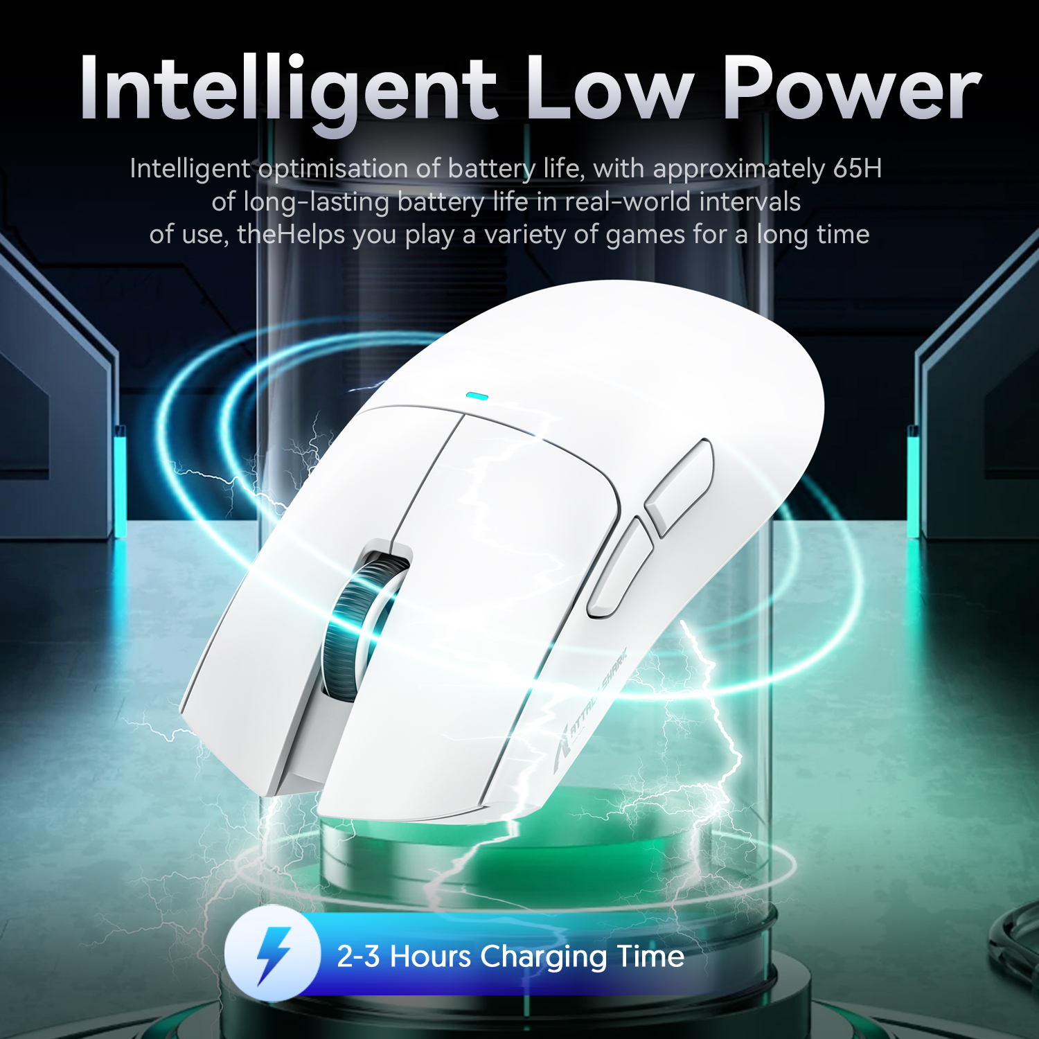 Ataque Tubarão X11 Jogo Mouse 400IPS 40G Aceleração HUANO Interruptor Branco 20 Milhões De Cliques Computador Escritório