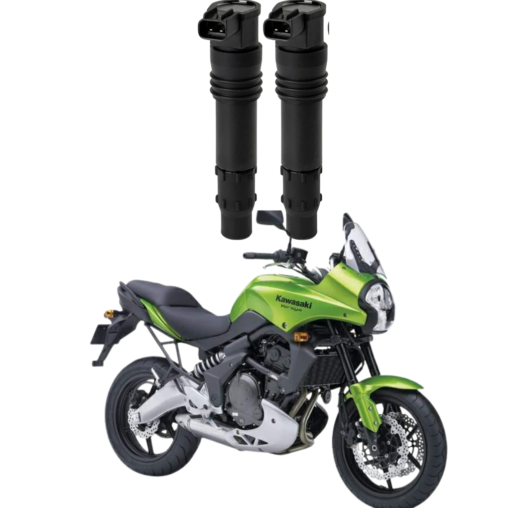 2 Bobinas De Ignição Cachimbos De Vela Kawasaki Versys 650