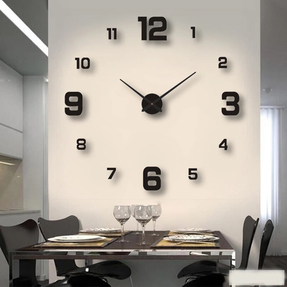 Wall Clock Large Wall Watch Mirror Sticker /l 3D Acrylic Diy Clocks /Silent Non-Ticking Kitchen WallClocks