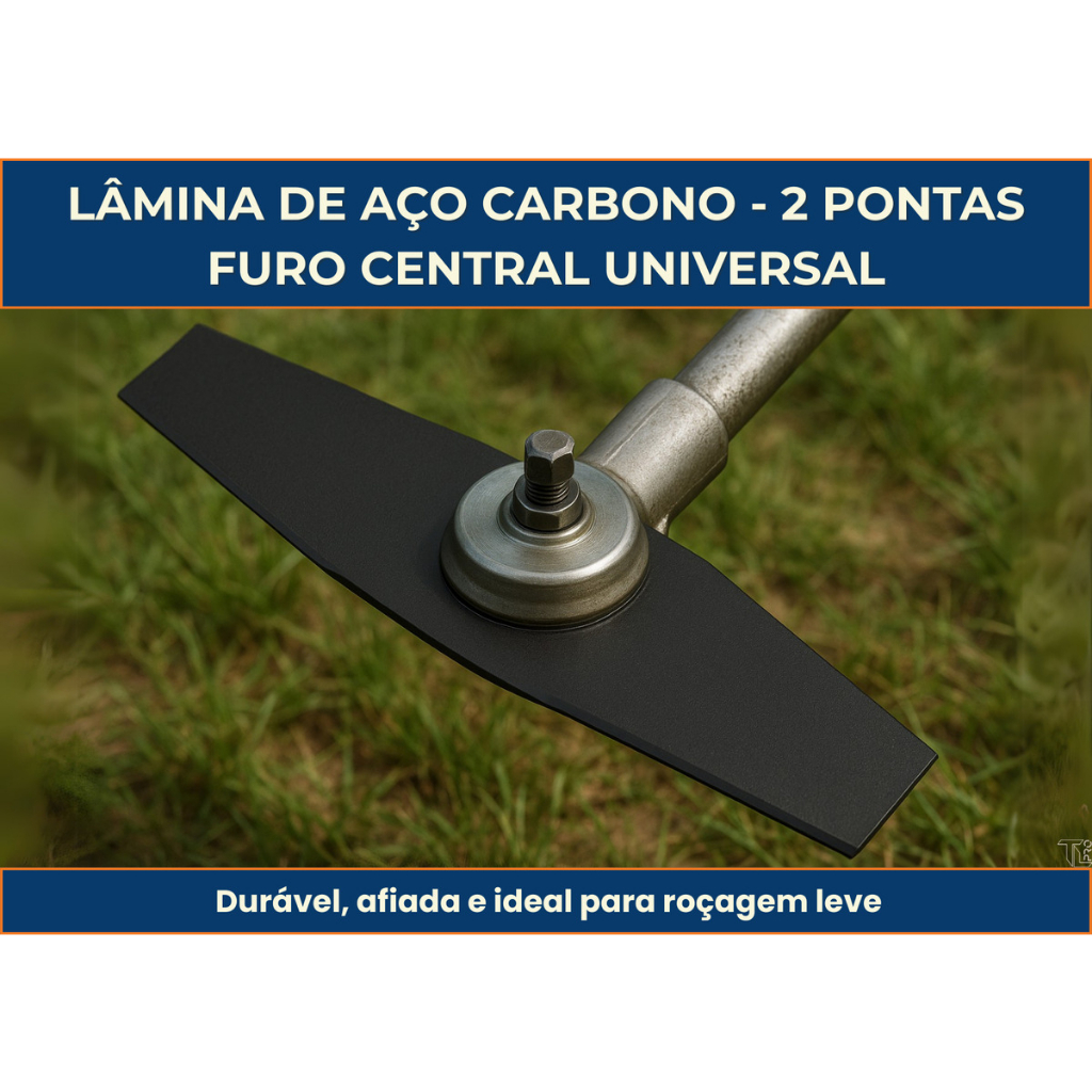 Kit 3 Lâmina Roçadeira Faca 2 Pontas 330 X 1 X 1,7 Mm Forte