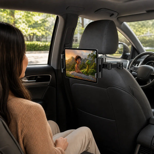 Suporte Veicular Para Celular e Tablet Dobrável e Extensível Suporte De Banco Traseiro 360° Rotação