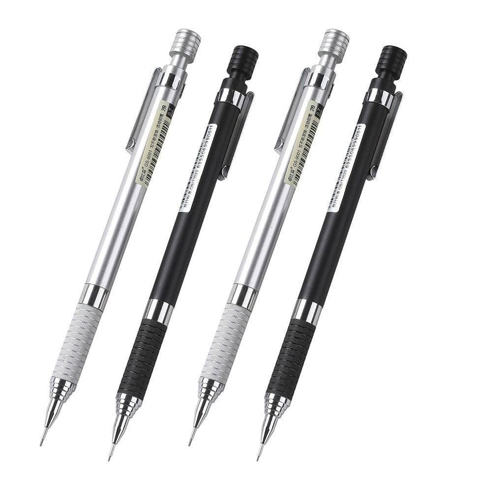 Lápis Mecânico, Tipo de Pressão Anti-quebra 0.5/0.7mm Material Metálico Usado para Desenho Artístico e Design Gráfico