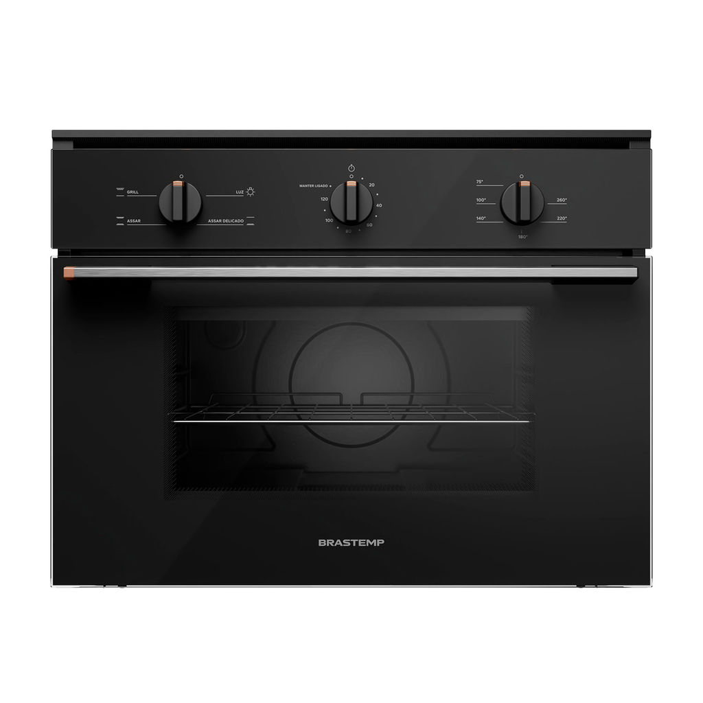 Forno de Embutir Elétrico 47 Litros com 3 Modos de Preparo Preto Brastemp - BOB47AE