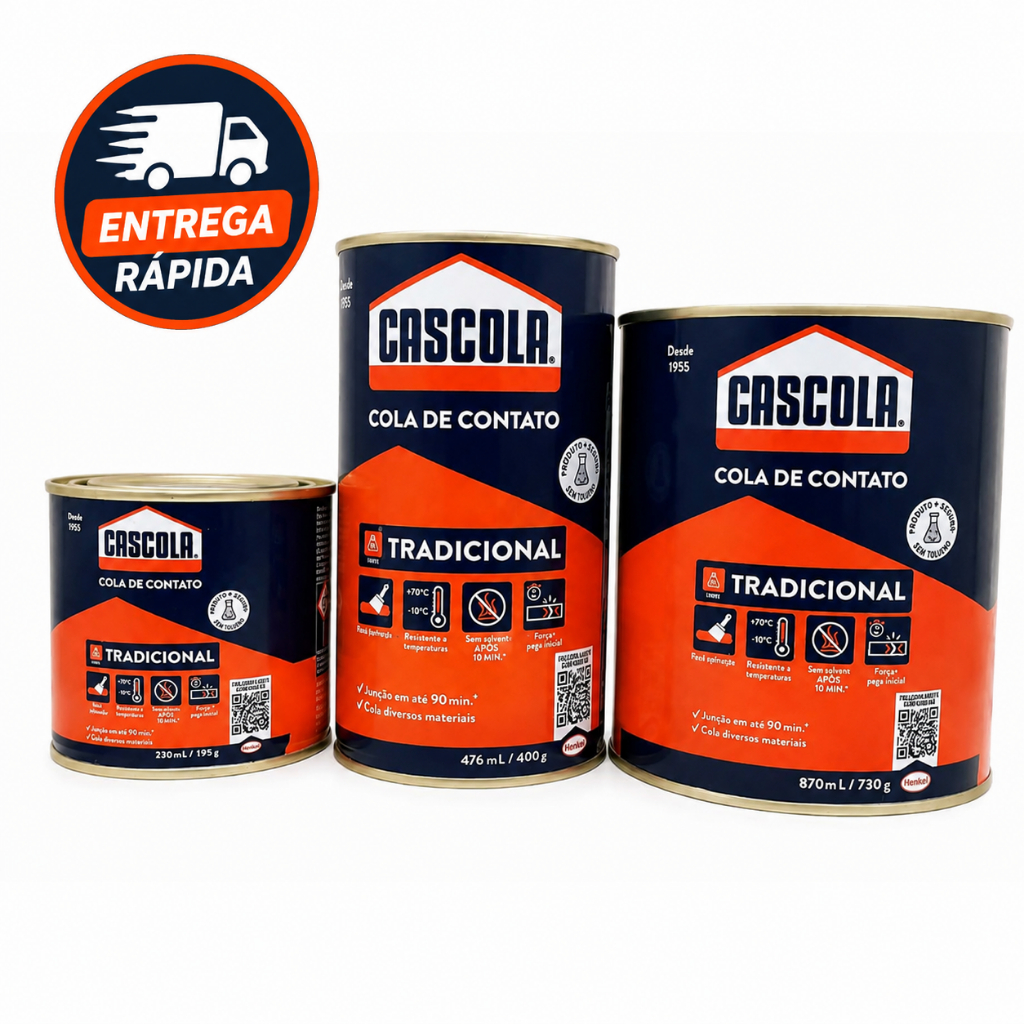 Cascola Cola de Contato Tradicional Original 230ml 476ml 870ml Alta Resistência