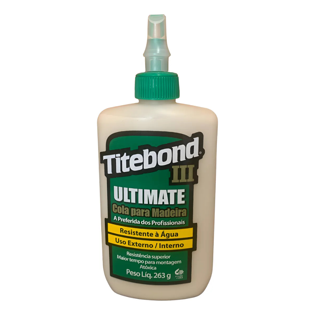 Cola Titebond IIl Ultimate 263g para Madeira Wood Glue Atóxica Alta Resist Prova D Água Secage Rapid