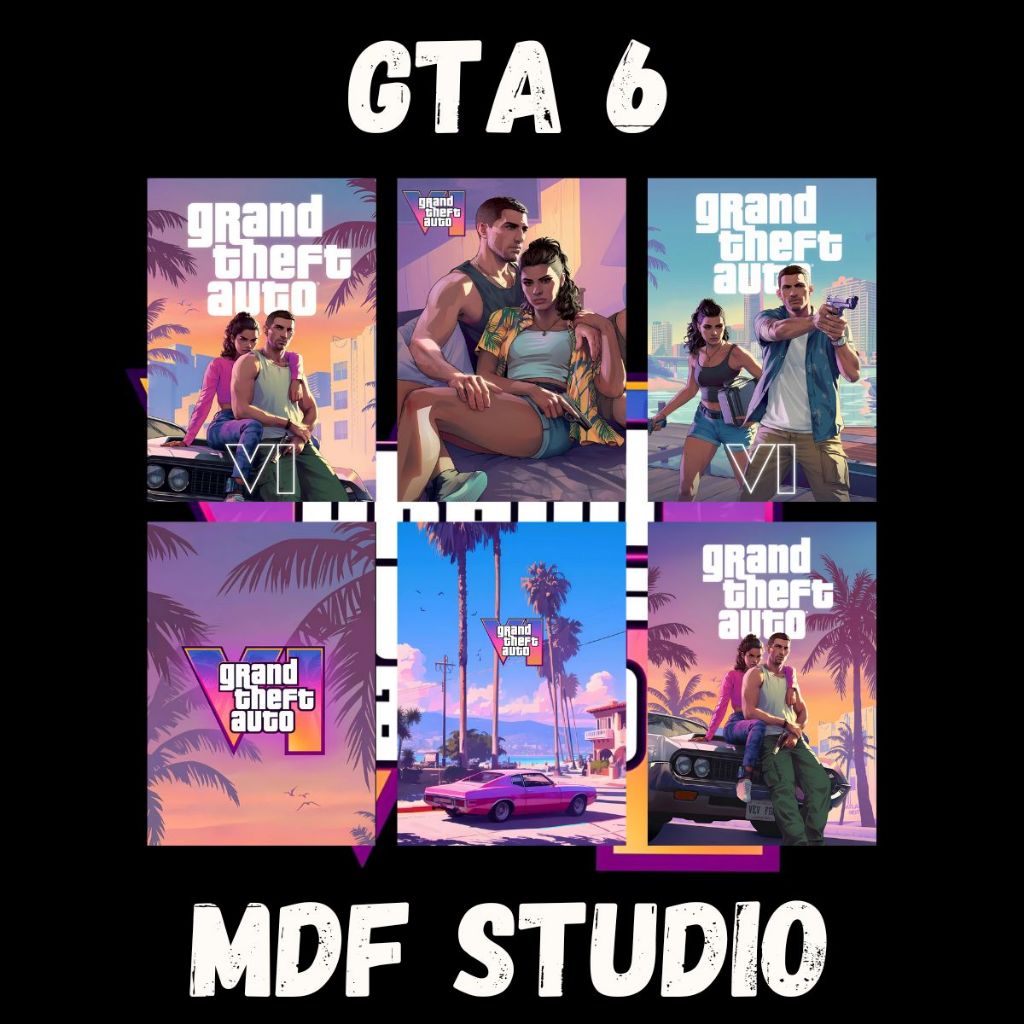 Placas Quadros Decorativos - Posters EM MDF Exclusivos de GTA 6: A Nova Era do Caos em Vice City!
