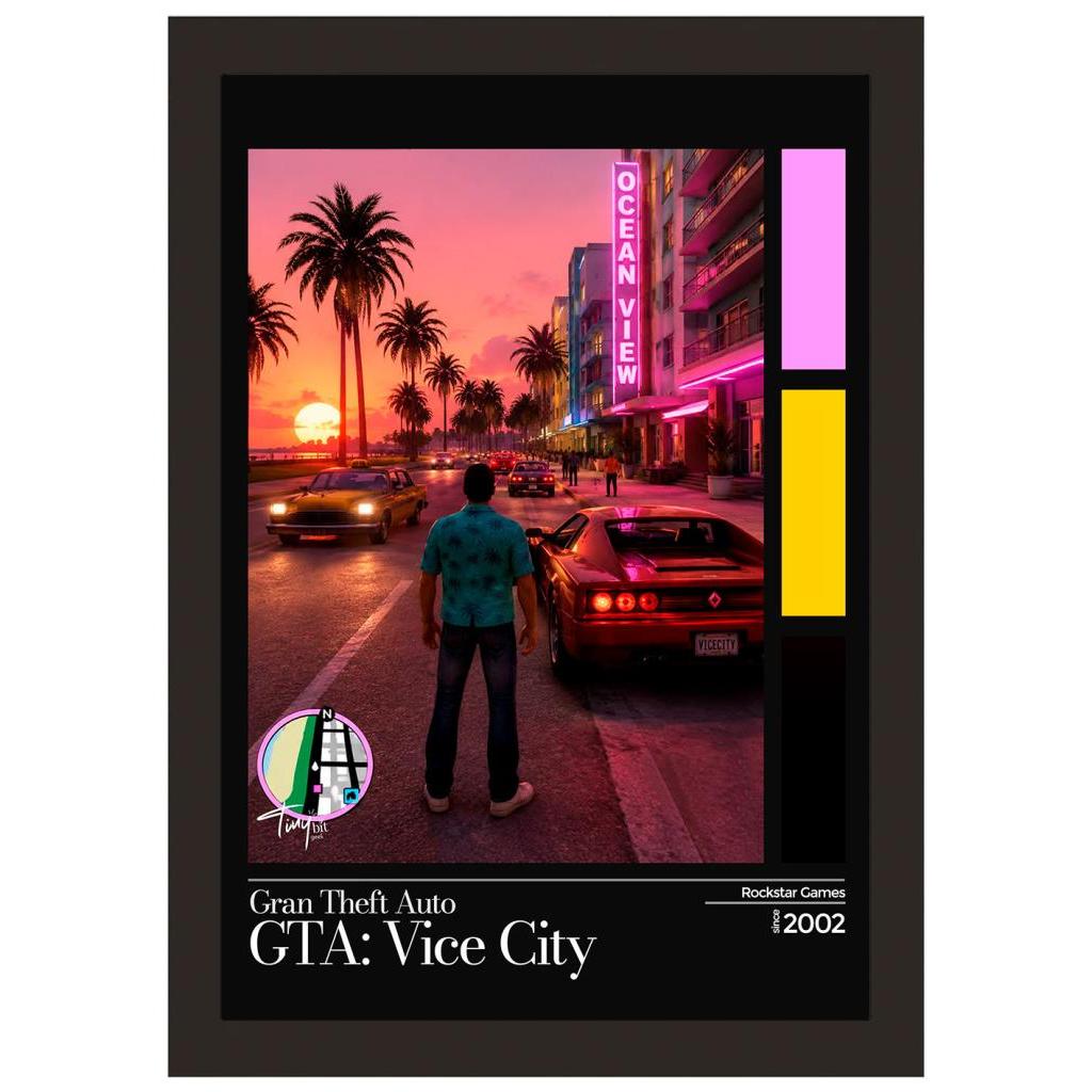 Quadro Decorativo - GTA - Vice City