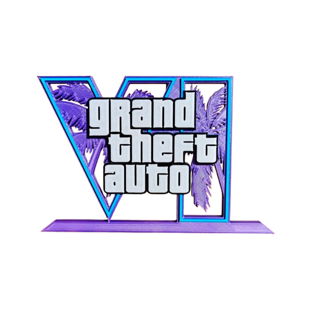 Placa Decorativa Miami Vice Inspirado Gta Vi Jogo Game