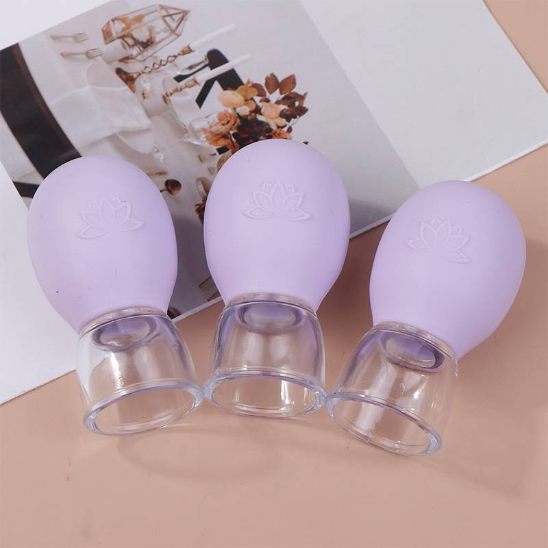 { RUI } Silicone Vácuo Cupping Massageador Rosto Corpo Copos Limpando Umidade Anti Facial Beleza Therapy OuRui