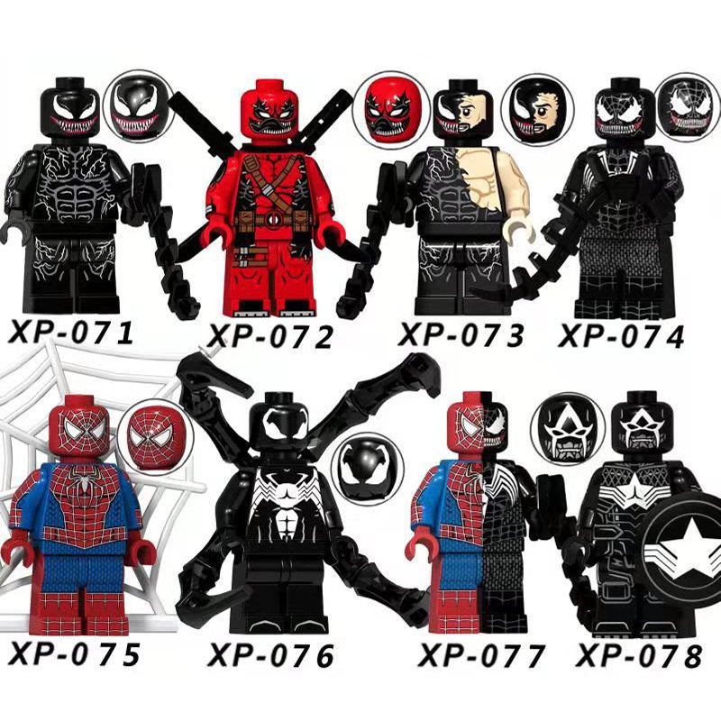 Venom Mini Figuras Super Heroes Spiderman Blocos De Construção Brinquedos Para Crianças Brinquedo De Presente