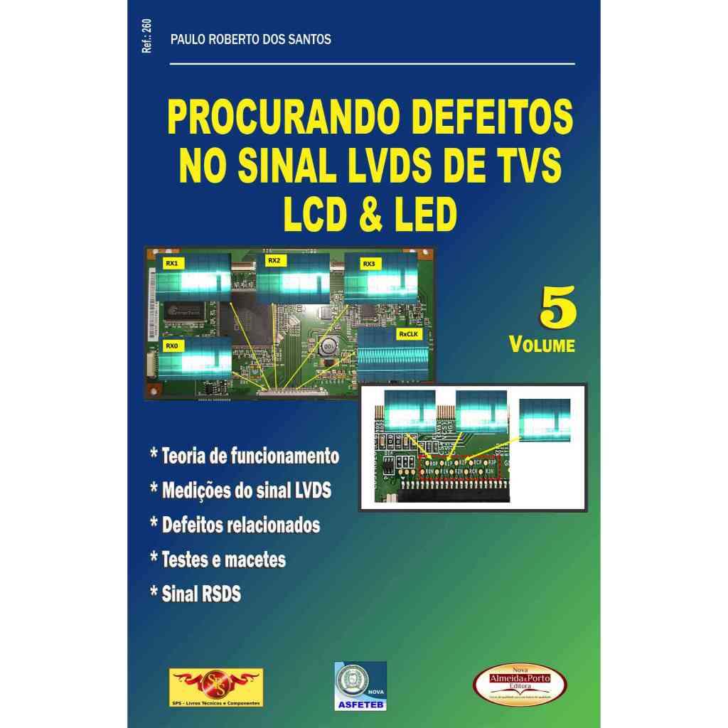 Livro Procurando Defeitos no Sinal LVDS de TVs LCD e LED
