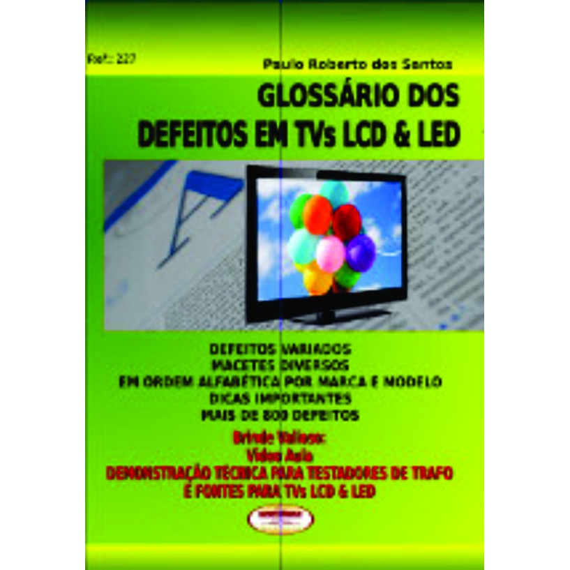 Livro Glossário dos Defeitos de TVs LCD e LED
