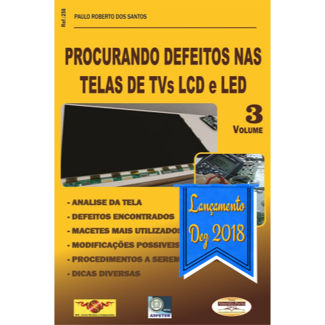 Livro Procurando Defeitos nas Telas de TVs LCD e LED