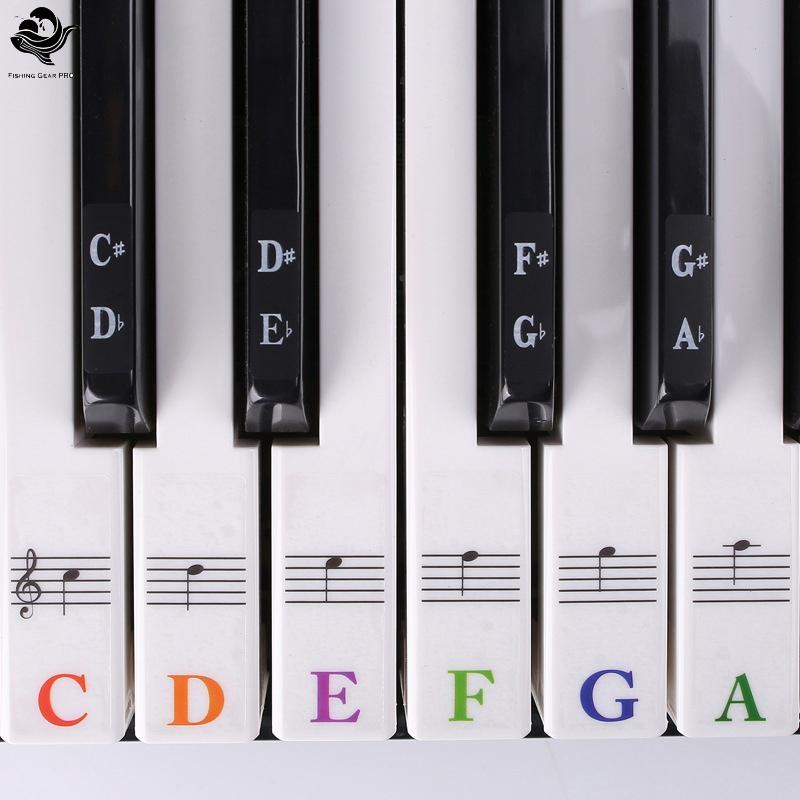 PFG 1Pc Multicolor Piano Stiers Teclado Nota Chave Removível Etiquetas Para Crianças Iniciantes FG