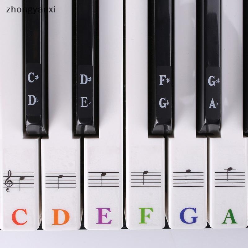 1Pc Multicolorido Piano Stiers Teclado Nota Chave Removível Etiquetas Para Crianças Iniciantes