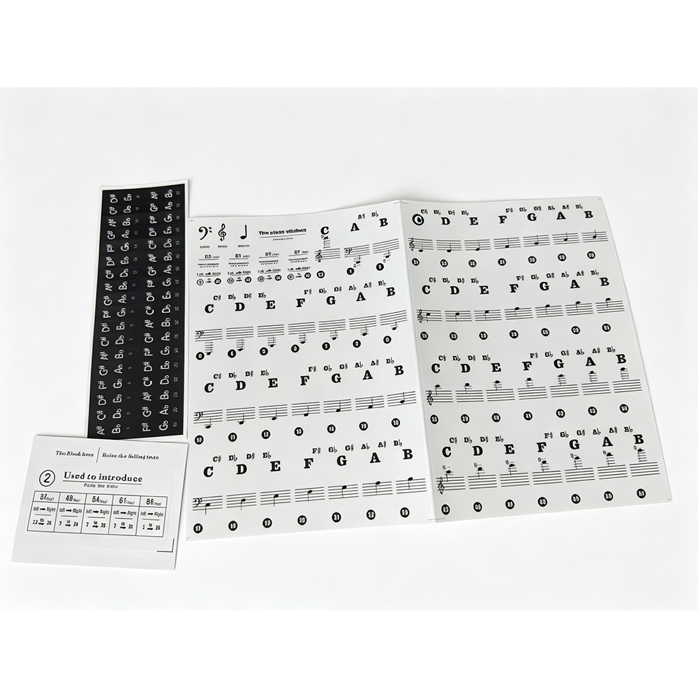 Adesivos Transparentes Para Notas De Teclado De Piano Miwayer 37/49/61/88 Teclas-Etiquetas Eletrônico