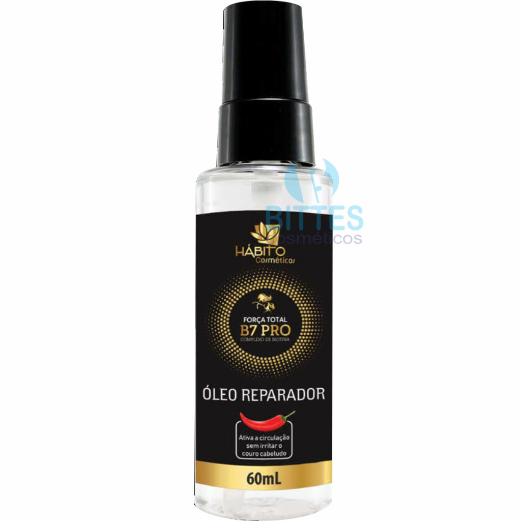 ÓLEO FORÇA TOTAL HÁBITO COSMÉTICOS B7 PRO REPARADOR DE PONTAS BRILHO HIDRATAÇÃO