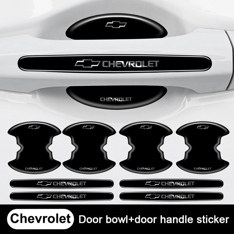 4/8 Unidades de Protetor de Maçaneta de Porta de Metal com Faixa Anticolisão para Carro, Adequado para Chevrolet Aveo Cr