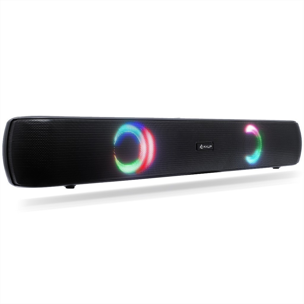 Soundbar Caixa De Som Bluetooth Potente Tv Smart Wireless Led RGB Aux P2 Type-C Notebook Pc Celular Cartão Micro SD USB