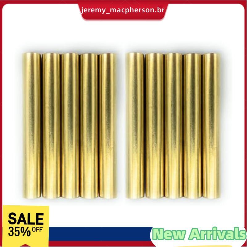 Pacote De 10 Tubos De Latão , 7 Mm De Diâmetro , 2-1/32 Polegadas De Comprimento Para Trabalho