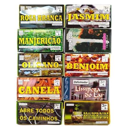 Kit 10 Cx 200 Tabletes Defumador Incenso Natureza Espiritual Umbanda