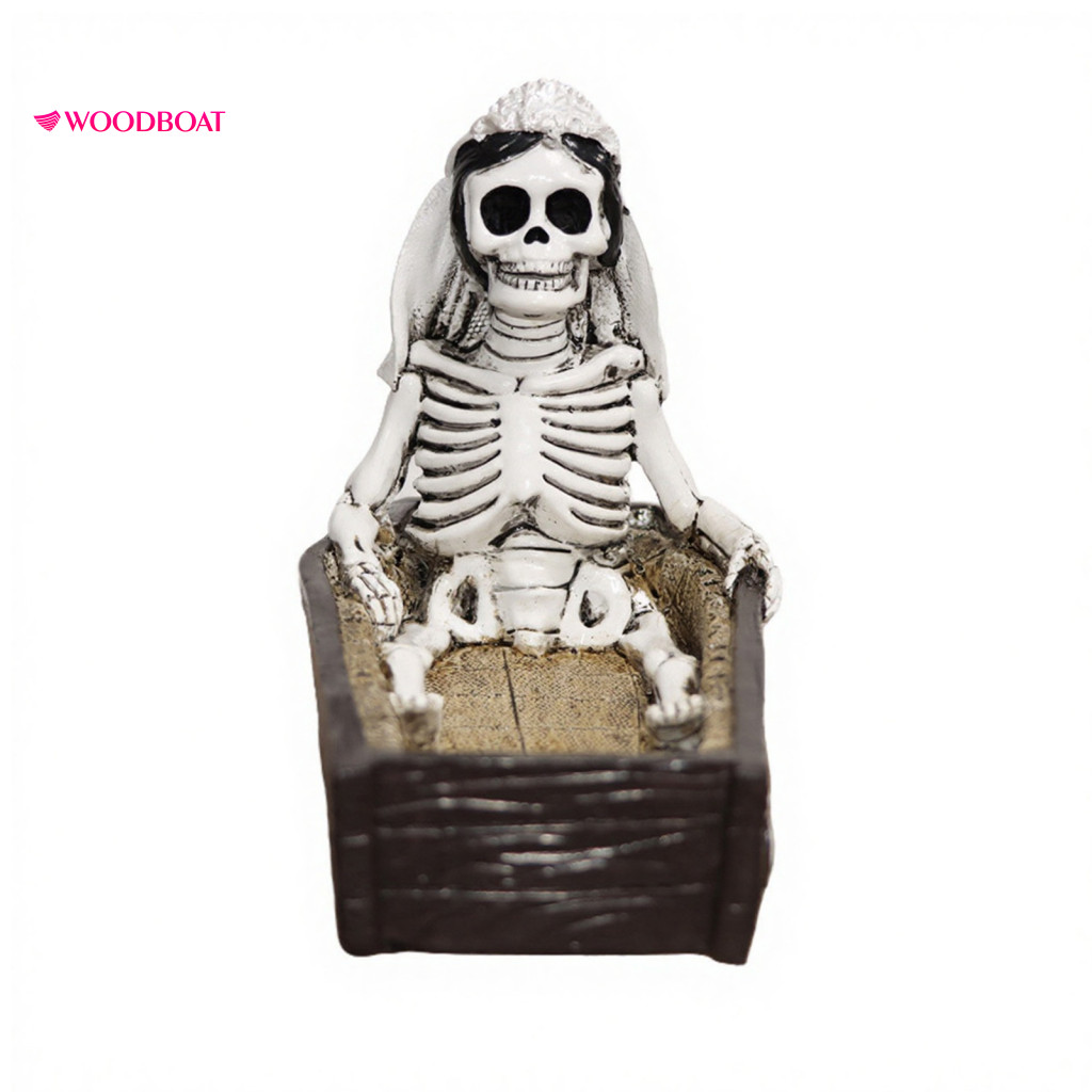 Skeleton Reading Figurine Halloween Skull Ornament Resin 3d Printed Portable Desktop Decoration Tabletop Party Decor The